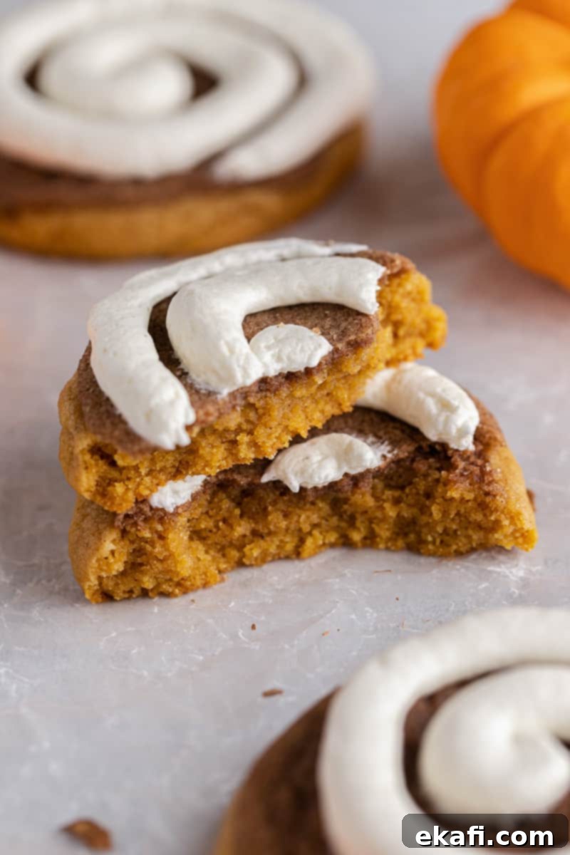 Crumbl Pumpkin Roll Cookies.