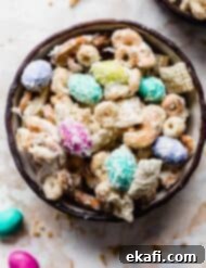 Κουνέλι-Δόλωμα 9 Bunny Bait με M&M's φυστικοβούτυρο, ξηρούς καρπούς, Cheerios και καρύδα, σε μαύρο μπολ.
