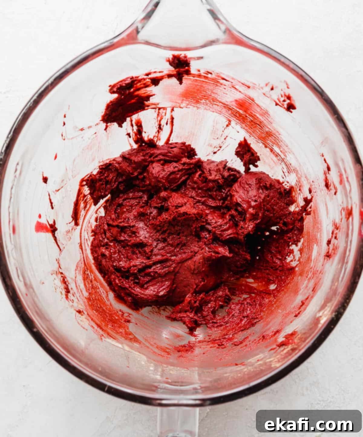 Κόκκινο Βελούδο Ντόνατς 6 Ζύμη Ντόνατς Red Velvet σε γυάλινο μπολ.