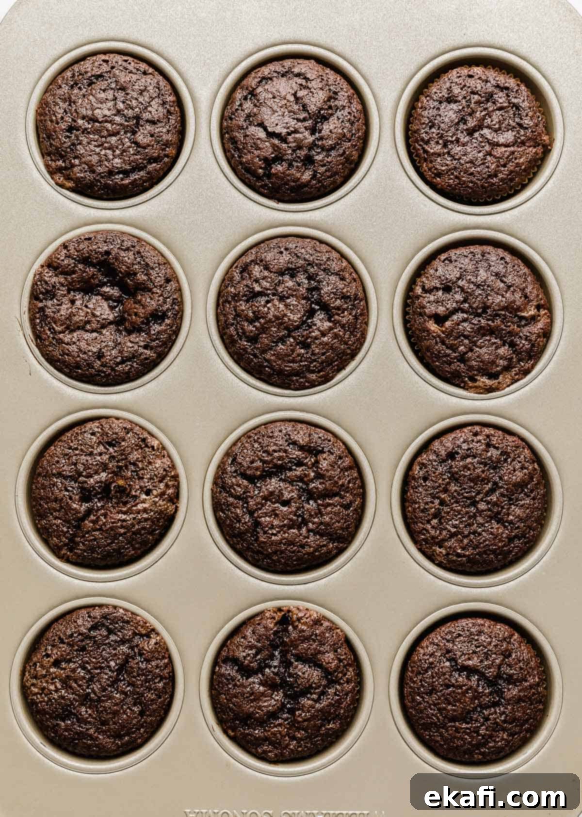 Decadent Ferrero Rocher Cupcakes 6 Baked Ferrero Rocher Cupcake in cupcake tin.