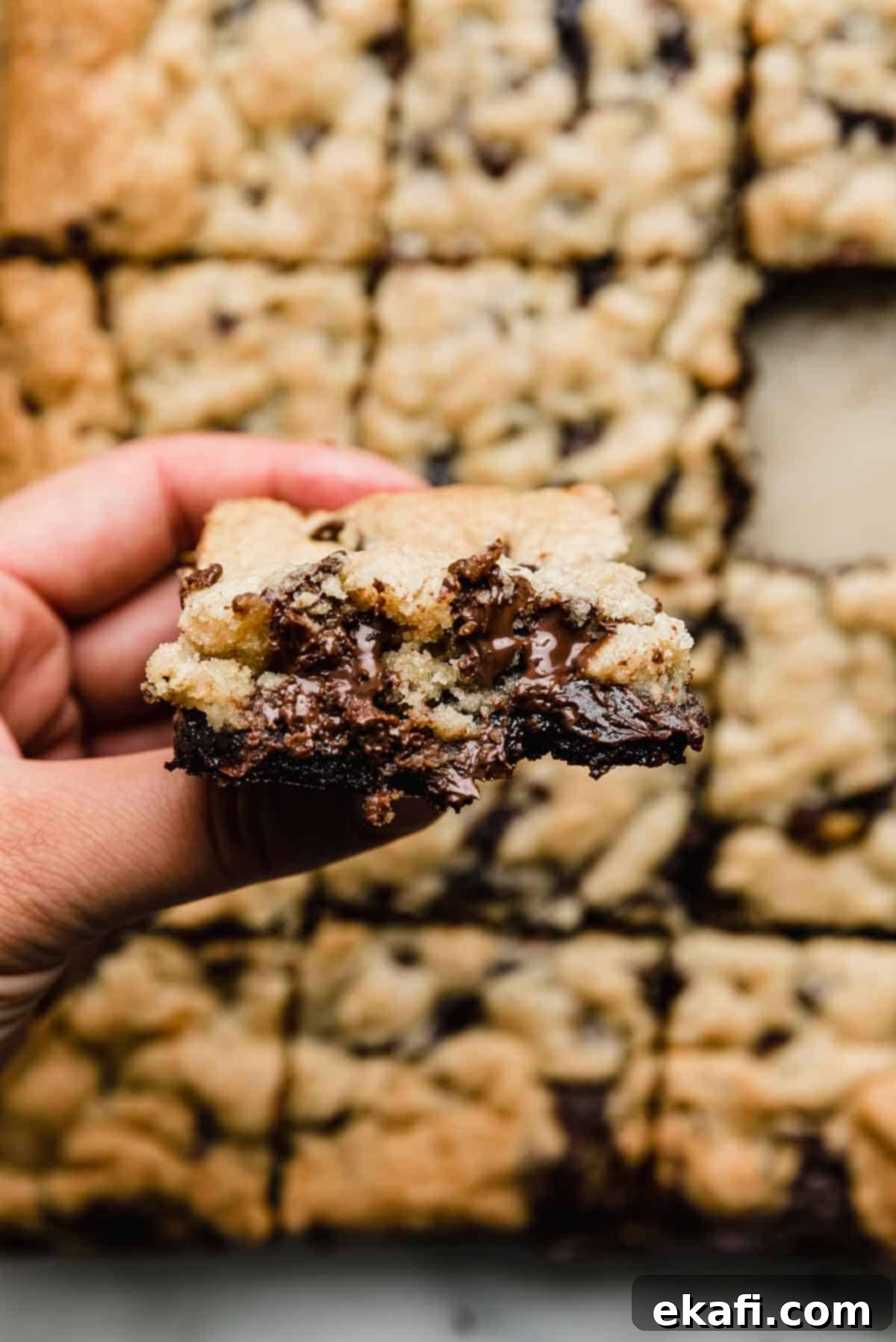 Μπρουκίς 2 Χέρι που κρατάει ένα Brookie (μπράουνις με κομμάτια σοκολάτας).
