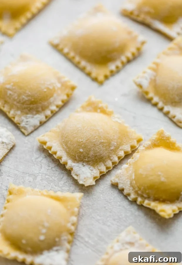 Mastering Homemade Ravioli 2 A photo of homemade ravioli.