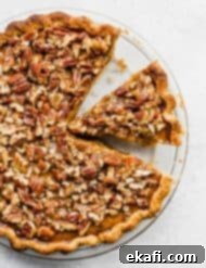 Caramelized Pecan Pumpkin Pie 9 A slice of praline pumpkin pie.