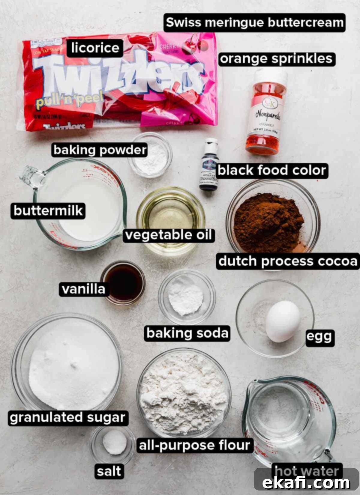 Μπασκετικά Κάπκεϊκς 3 Υλικά για Cupcakes Μπάσκετ σε ανοιχτό γκρι φόντο.